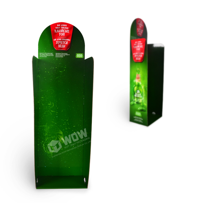 Custom POS Cardboard Bins Display Rack for Beer Merchandising