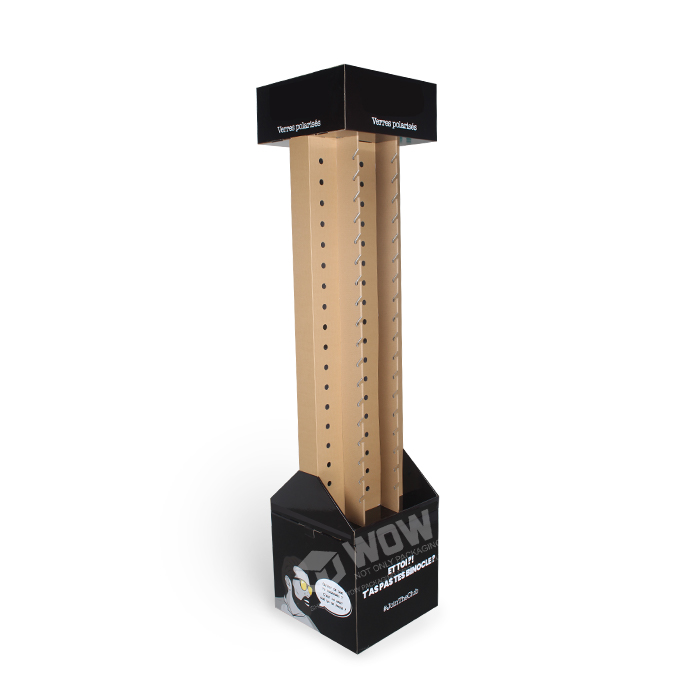 Cardboard Sunglasses Display Featuring Spinning Retail Display Stand and Double-Sided FSDU POS
