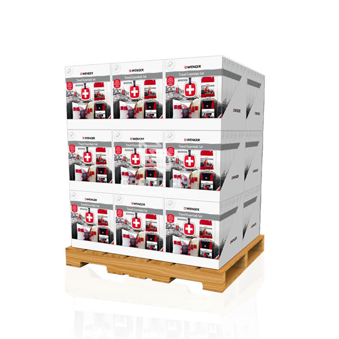 Cardboard Shipper Bag Display Stand for Sam's Club Pallet Store
