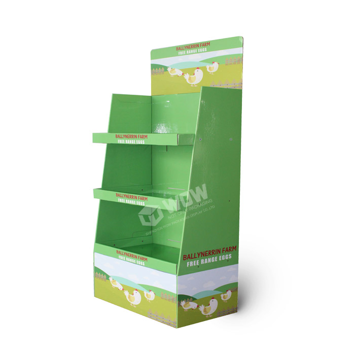 Tiered Floor Display Stand for Egg and Paper Rack Tower Displays