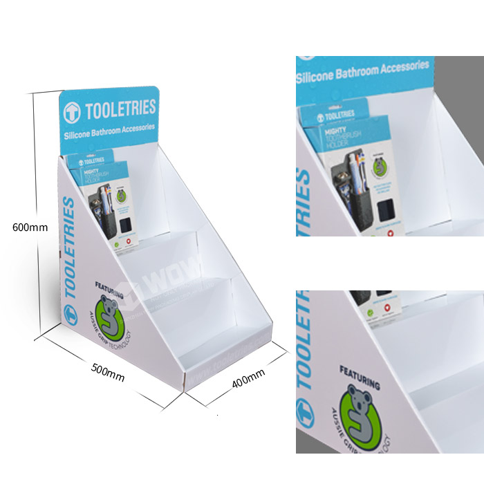 Point of Purchase Toothbrush Display Stand with Cardboard Countertop Display Boxes
