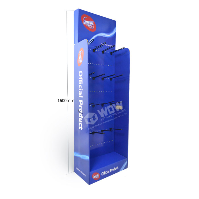 Point of Sale Paperboard Golf Glove Display with Hanging Features