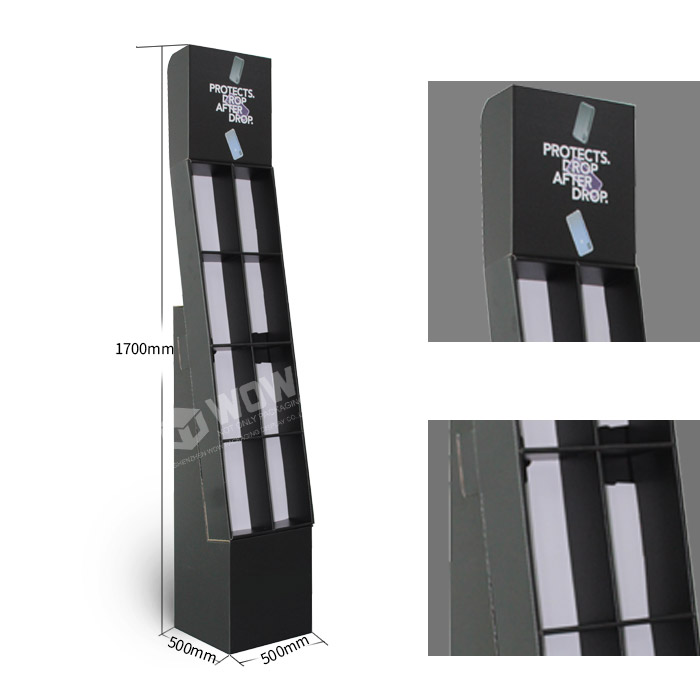 Cardboard Floor Standing Display Units for Phone Case POP Display Stands