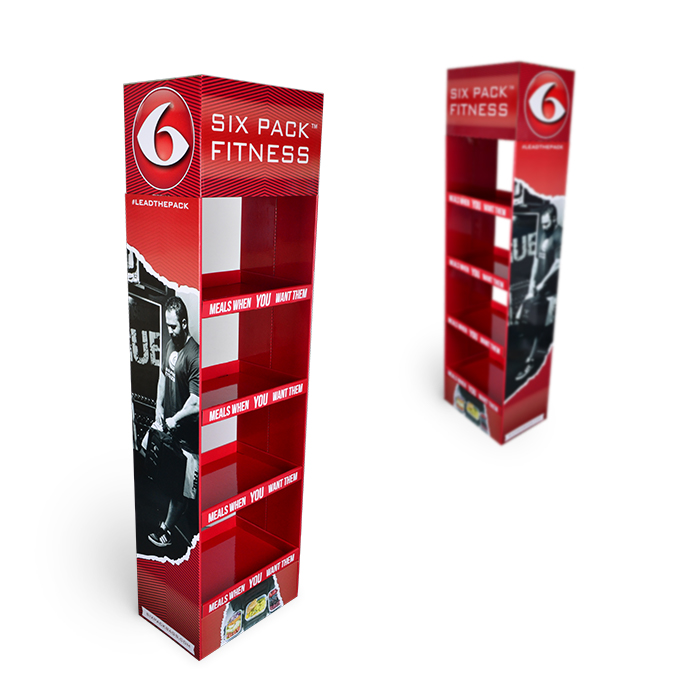 Sports Display Rack Featuring Floor Standing Display Stands and Carton Display Stands