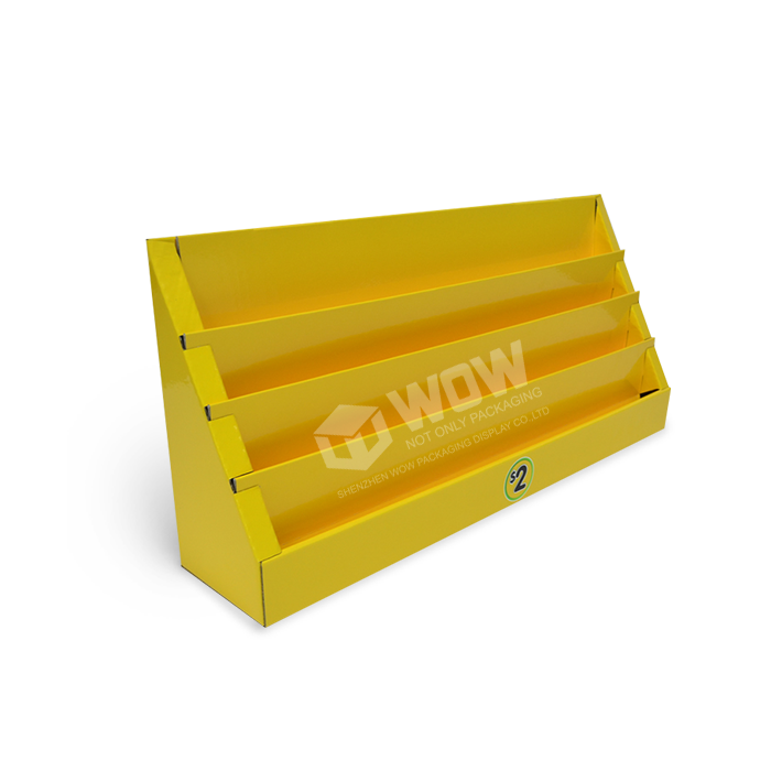 Tabletop Cardboard Postcard Display Rack with Point of Sale Stands
