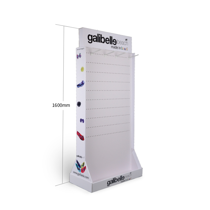 Point of Sale Cardboard Display Stands for Pegboard Shoe Displays