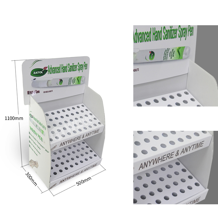 Two-Tier E-Vape POP Counter Display with Corrugated Plastic Stands