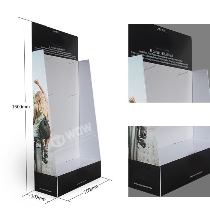 Cardboard Pegboard Bag Display Stand with Shop POP Solutions
