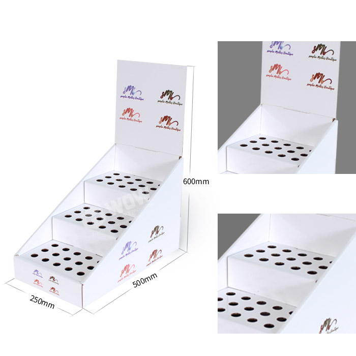 3 Tier Cool Cardboard Lipstick Point of Sale Counter Display Shelf