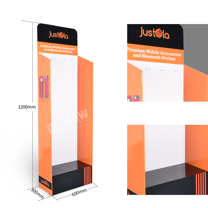 Mobile Accessories Display Rack with Hooks and Point of Sale Retail Displays