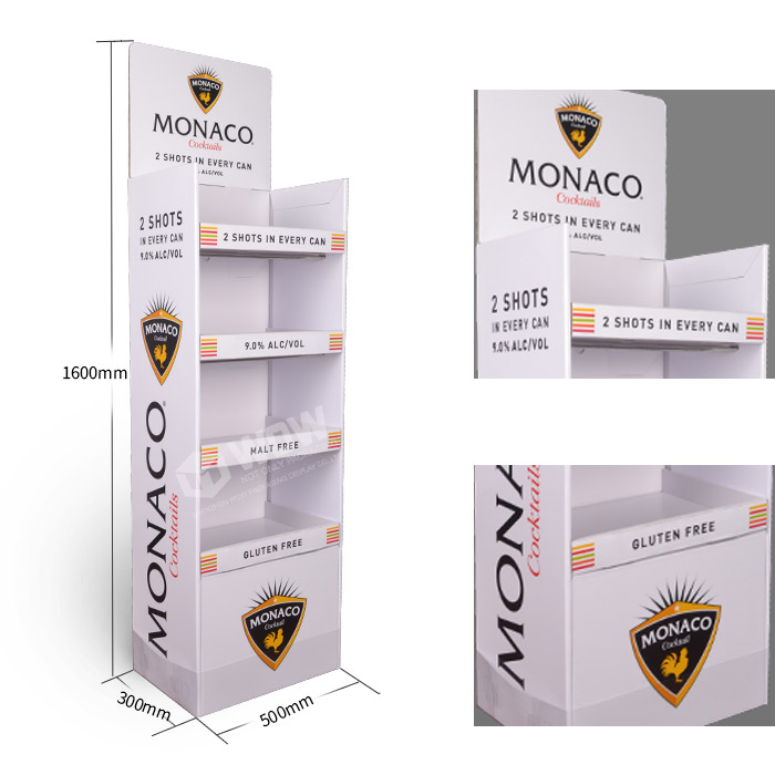 Innovative POP Displays for Standing Cardboard Beverage Display Stand