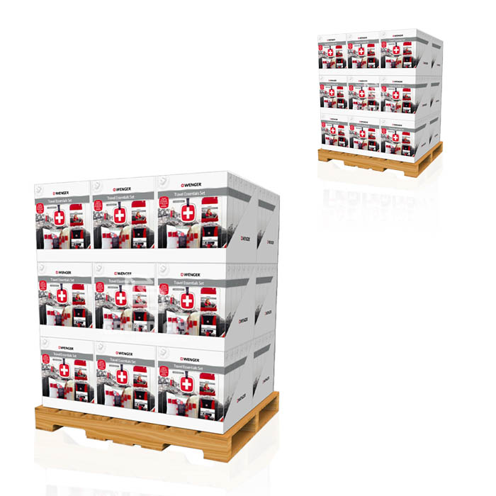 Cardboard Shipper Bag Display Stand for Sam's Club Pallet Store