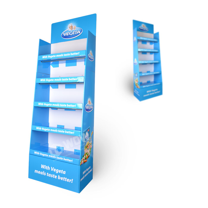 Cup and Saucer Display Shelf with Cardboard End Cap and POP Display Racks