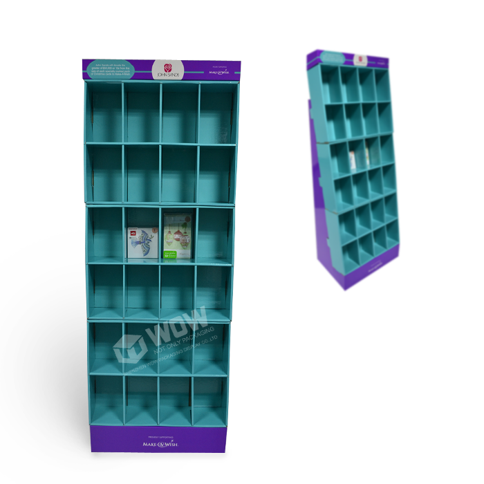 Custom Cardboard Floor Book Display Stands with Point of Sale Material