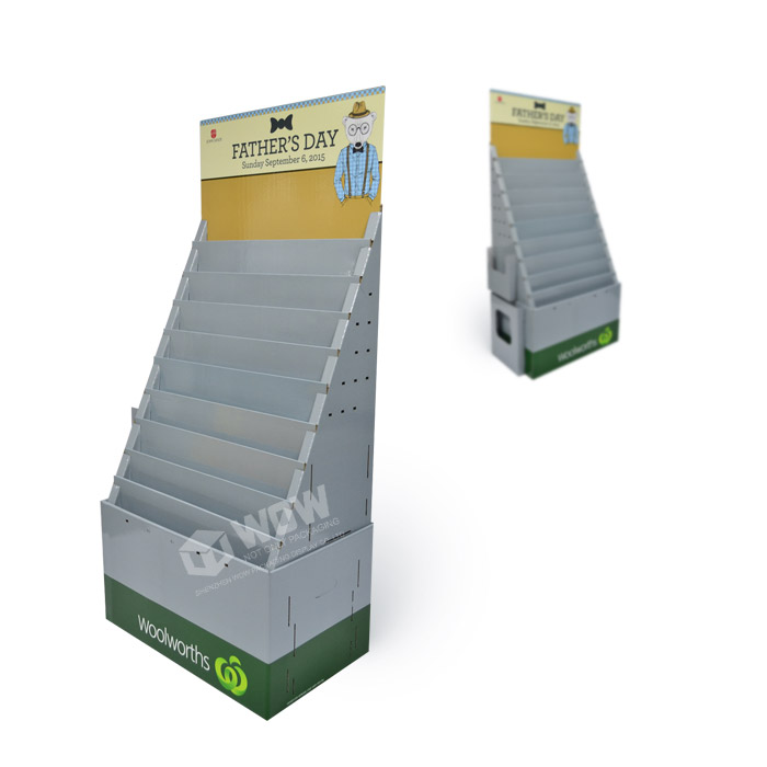 Father's Day Promotion Tiered Cardboard Retail Card Display Stand