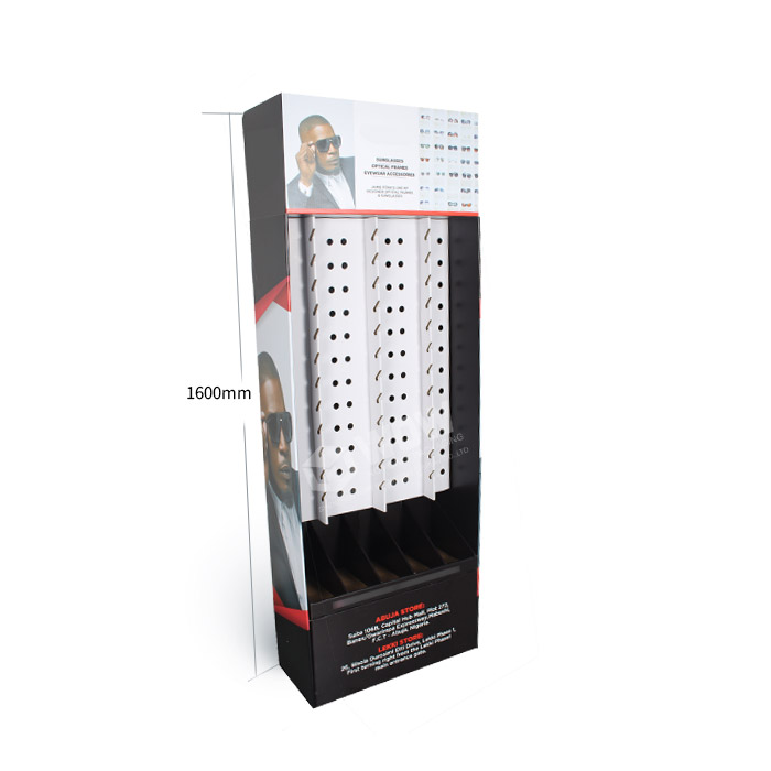 Printed Cardboard Floor Stand Display for Sunglasses