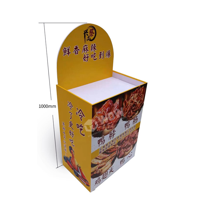 Beef Jerky Display Rack with Printed Dump Bins and Custom Retail Display Units Featuring PVC Display Racks