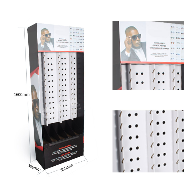 Printed Cardboard Floor Stand Display for Sunglasses