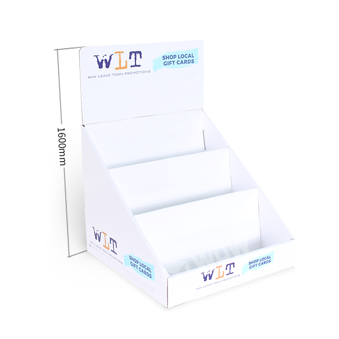 3-Tier Counter Cardboard Gift Card Display Stand for Retail