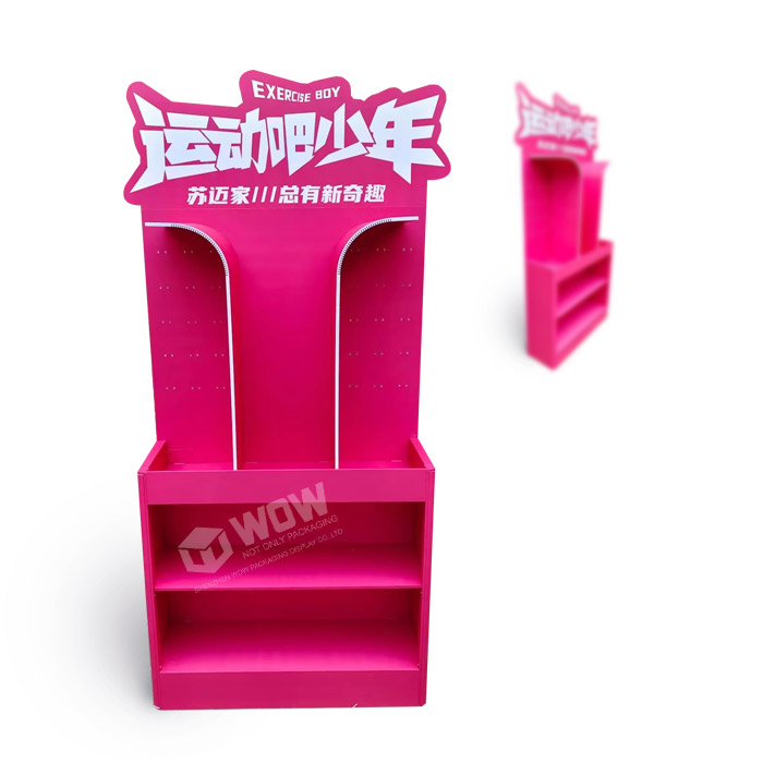 Toy Display Shelf Featuring Hang Sell Display and Spot Color Display with PVC Display Stand