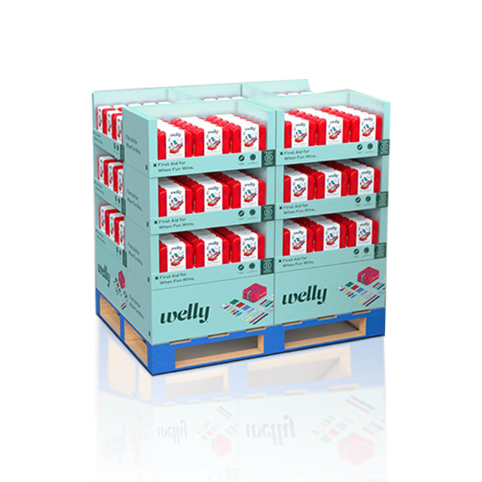 Stationery Store Walmart Pallet Display with Corrugated POP