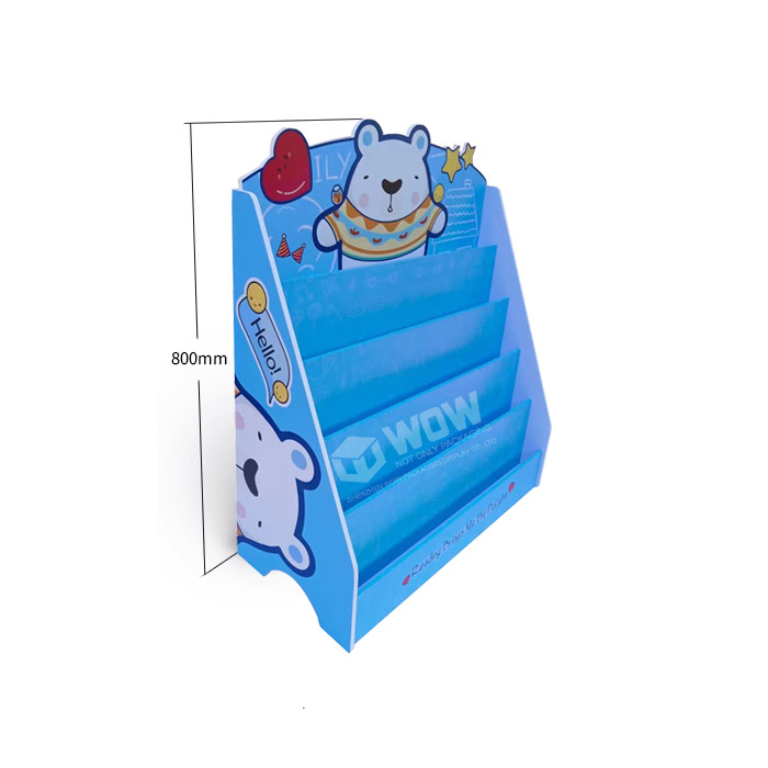 Greeting Card Stand Display Featuring 5 Tiers Countertop Display Rack and PVC Display Stand