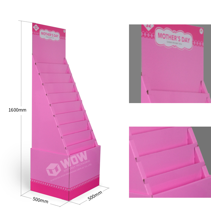 Greeting Card Display Featuring Point of Sale Units and Custom Retail Display Stands with Cardboard Stair Step Displays