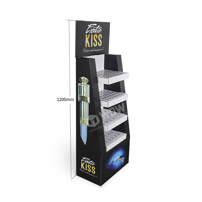 4-Tier Cardboard Lip Balm FSDU POS Display Stand