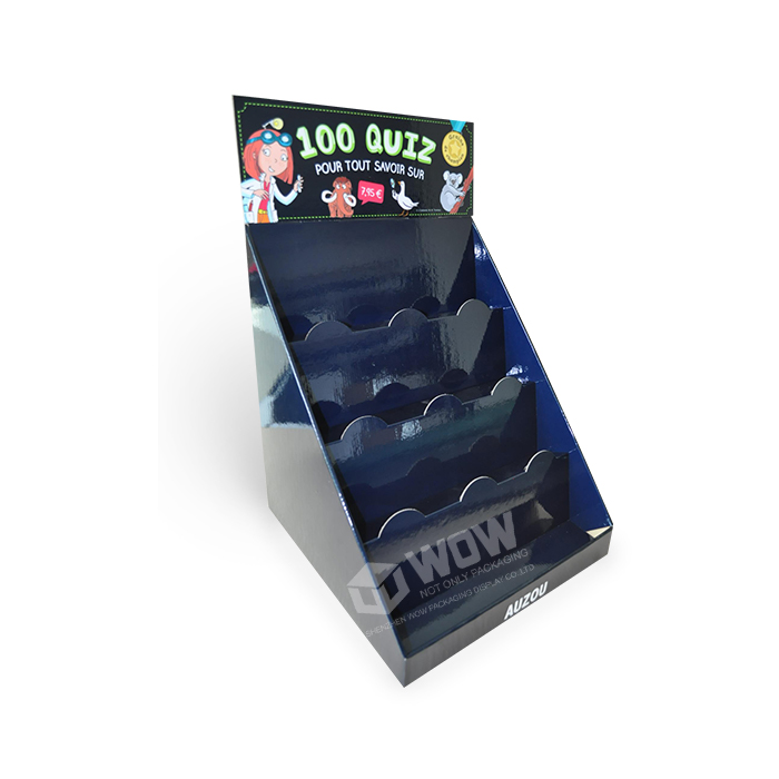 Cardboard Book Display Box Featuring Countertop Displays and 4 Tiers with Cardboard Paper Stand