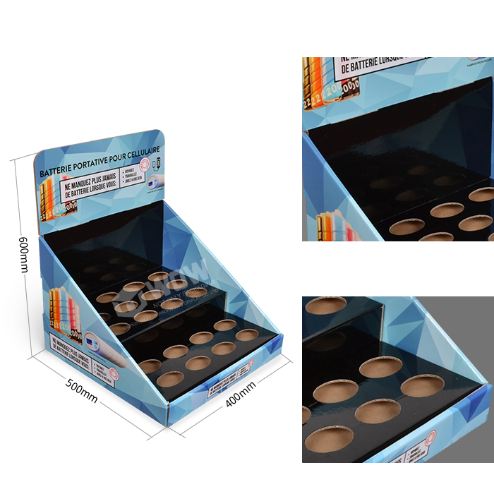 PDQ Carton Power Bank Display with POS Counter Display