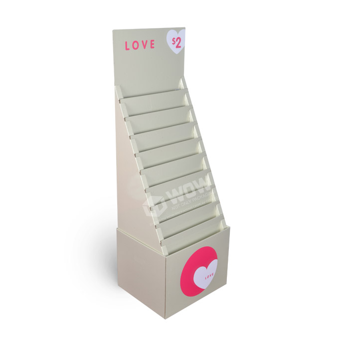 Custom Cardboard FSDU Valentine's Day Greeting Card Display Stand