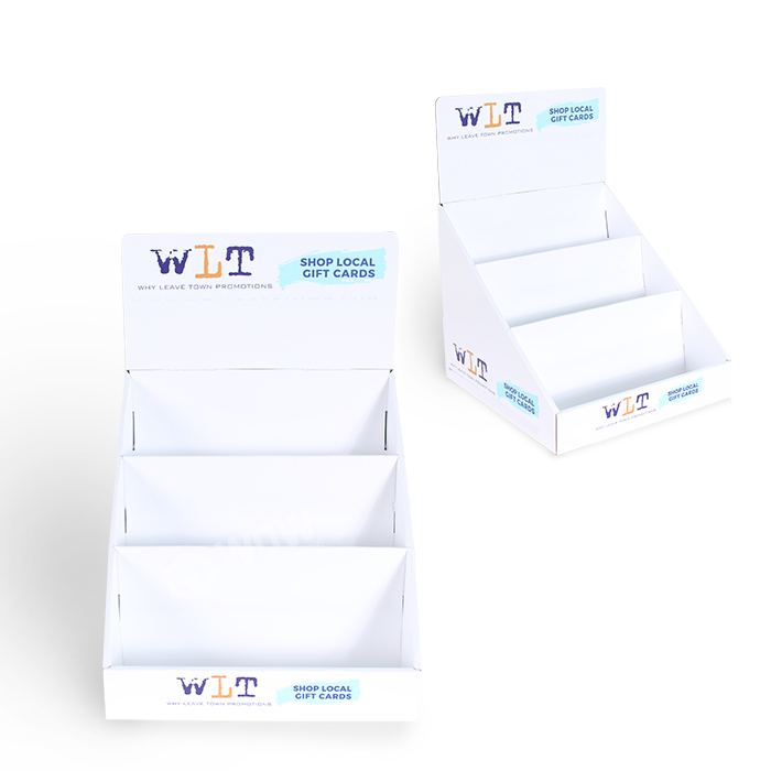 3-Tier Counter Cardboard Gift Card Display Stand for Retail