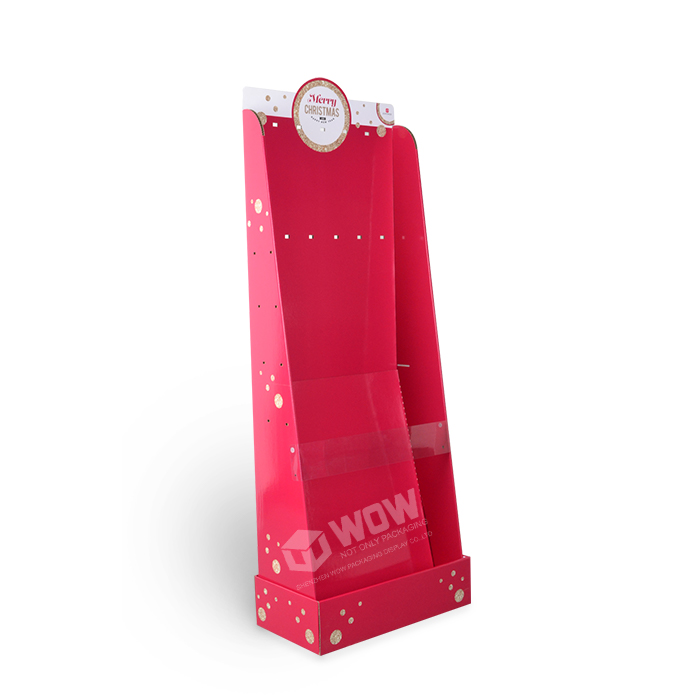 Floor Standing Cardboard POP Retail Display Stands with Pegs