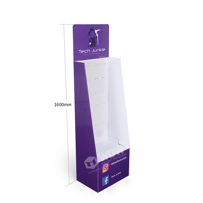 Wig Display Rack Featuring Cardboard Displays with Hooks and Offset Printing on Corrugated Materials