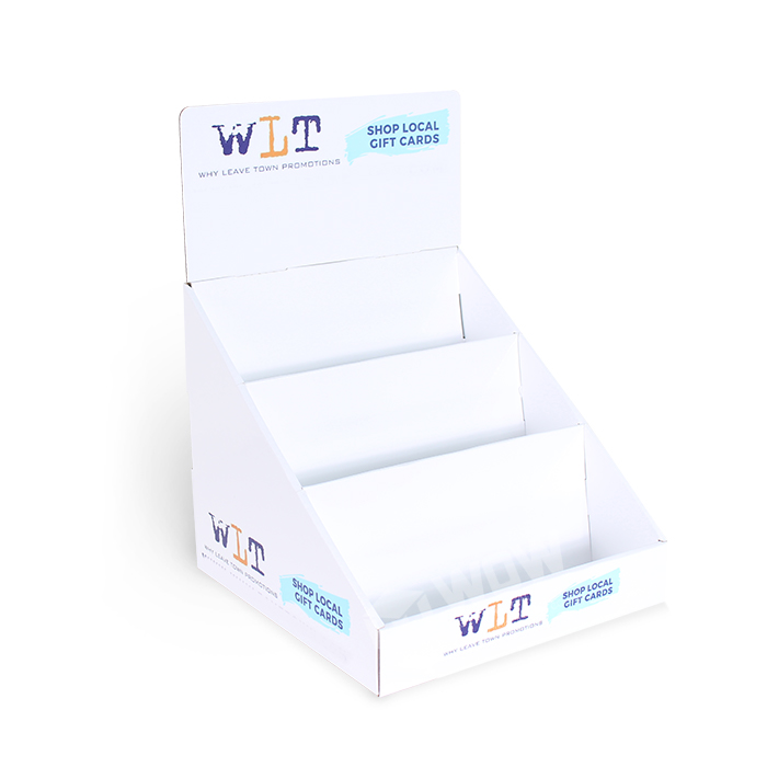 3-Tier Counter Cardboard Gift Card Display Stand for Retail