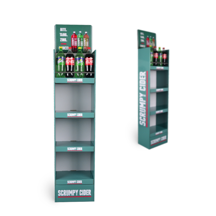 Coca-Cola Bottle Display Rack with Cardboard Floor Display and Shop POP Displays