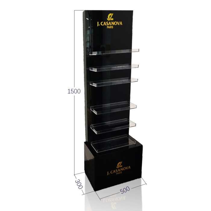 Pop Floor Display for Perfume Rack with Metal Shelving