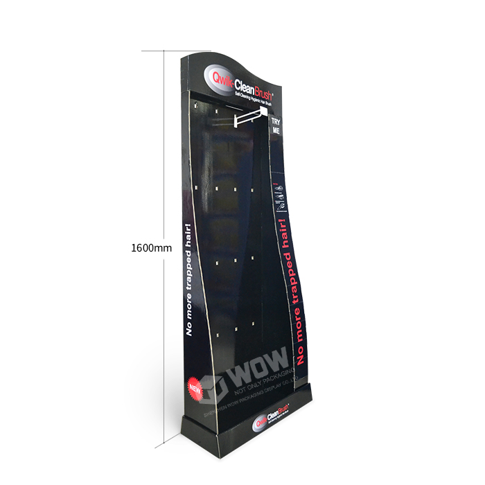 Broom Display Stand Featuring Cardboard Peg Displays and Retail POS Stands with Cardboard Design