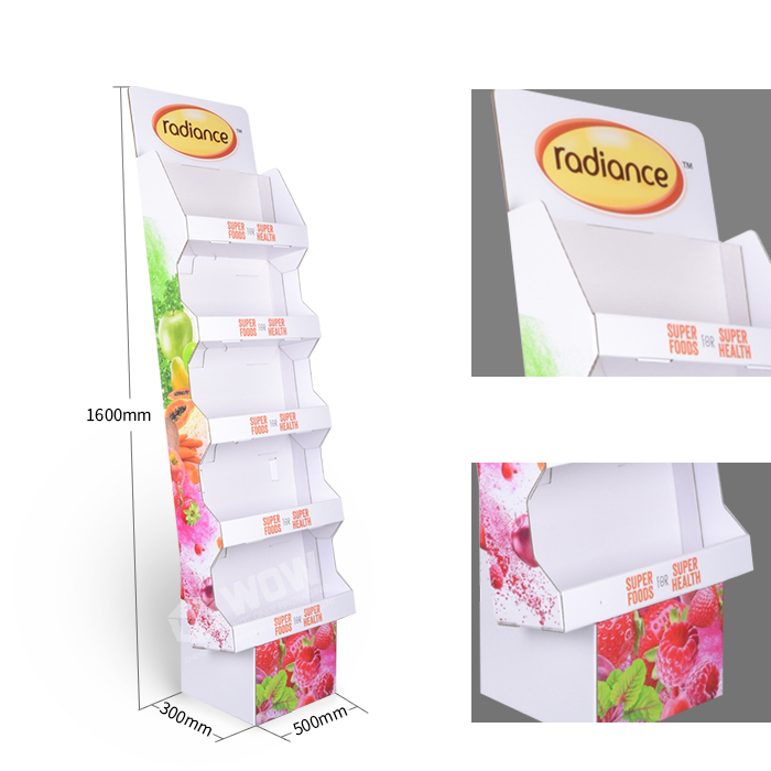 Candy Stand Display Featuring Cardboard Floor Displays with 5 Tiers and Cardboard Product Display Stand