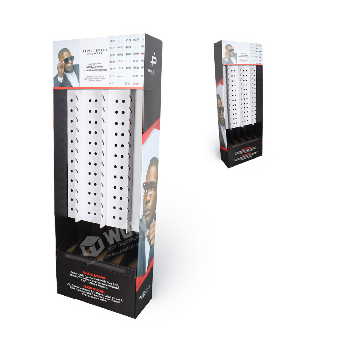 Printed Cardboard Floor Stand Display for Sunglasses