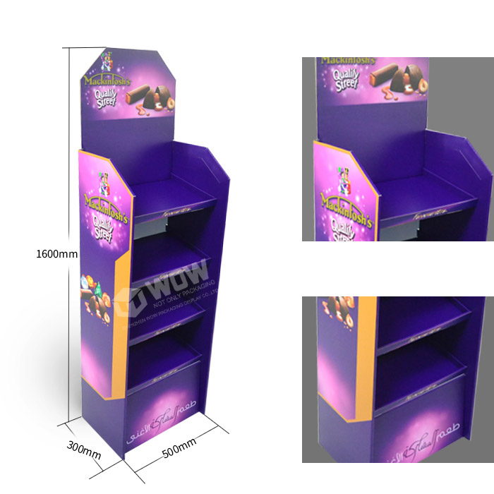 Custom Cardboard Chocolate Bar Display Rack Featuring FSDU Display Units from a Trusted POP Display Supplier