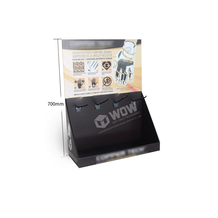 Corrugated Countertop Pegboard Display Rack Boxes for Golf Gloves
