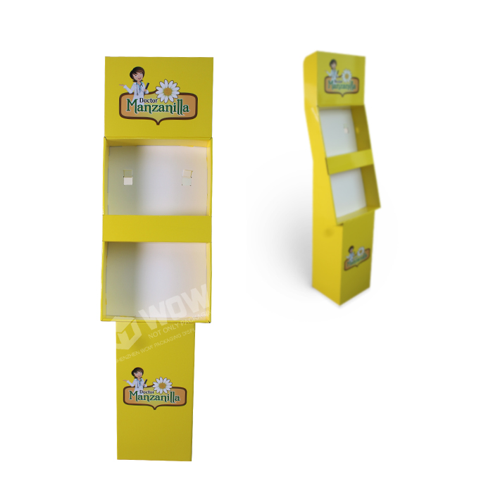 Cardboard Floor Honey Display Stand with Point of Sale Display