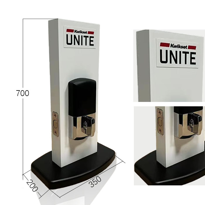 Lock Display Stand with Wooden Floor Display Rack