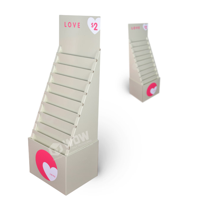 Custom Cardboard FSDU Valentine's Day Greeting Card Display Stand