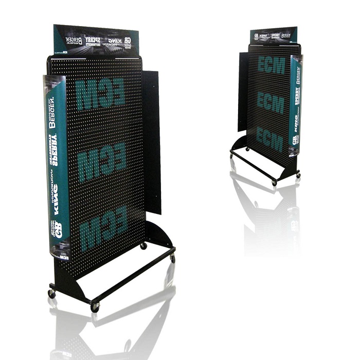 Stainless Steel Pegboard Hardware Point of Purchase Display Rack