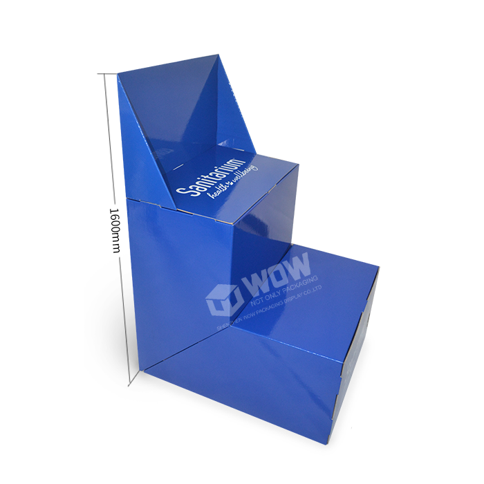 Countertop Cardboard Step Display Racks for Hardware Stores