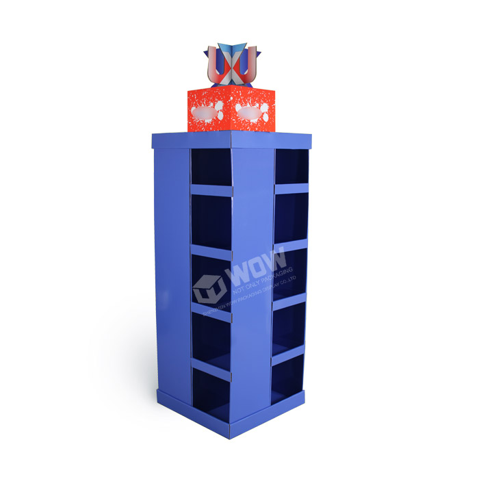 Cardboard T-Shirt Display on Supermarket Pallet with Point of Sale Stands