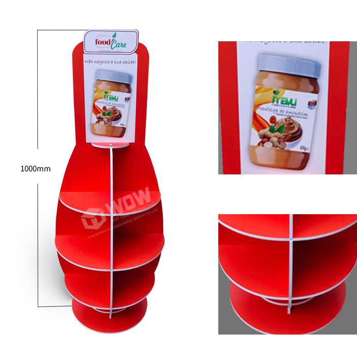Honey Display Stand Featuring Free Standing Design and Round Shape with Forex PVC Display