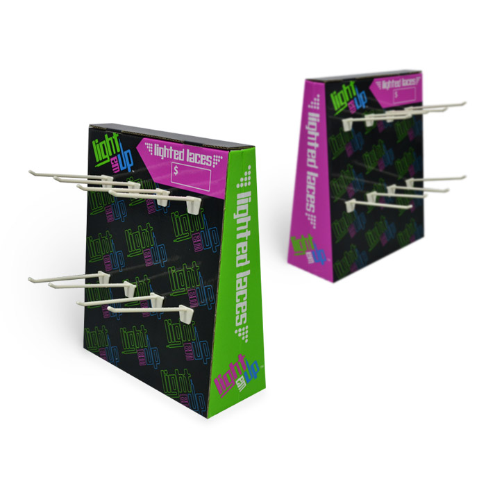 Custom Made Stands for Socks Display Stands for Shop Featuring Countertop Display Racks with Hooks and POS Cardboard Displays